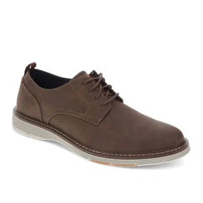 Dockers Mens Elmington Synthetic Leather Dress Casual Lace Up Oxford Shoe In Brown