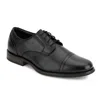 Dockers Mens Echo Synthetic Leather Cap Toe Dress Oxford Lace Up Shoe In Black