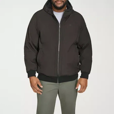 Dockers Mens Hooded Water Resistant Midweight Big And Tall Softshell Jacket In Brown