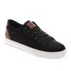 Dockers Mens Jensen Synthetic Leather Casual Lace Up Sneaker Shoe In Black
