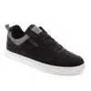 Dockers Mens Landon Synthetic Leather Casual Lace Up Sneaker Shoe In Black