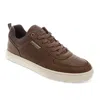 Dockers Mens Landon Synthetic Leather Casual Lace Up Sneaker Shoe In Brown
