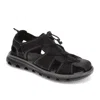 Dockers Mens Lionel Synthetic Leather Casual Slip On Sandal Shoe In Black