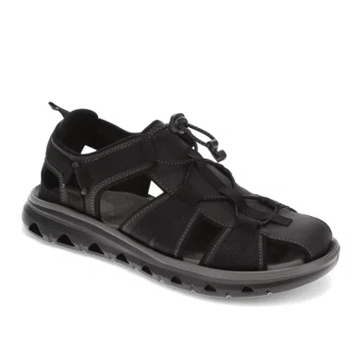 Dockers Mens Lionel Synthetic Leather Casual Slip On Sandal Shoe In Black