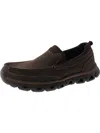Dockers Corban Mens Padded Insole Faux Leather Loafers In Brown