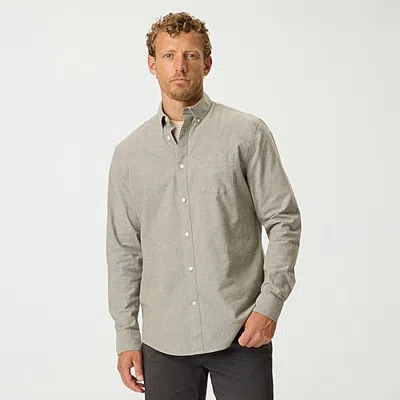 Dockers Mens Long Sleeve Regular Fit Button-down Shirt In Gray