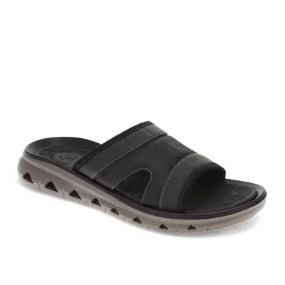 Dockers Mens Luis Synthetic Leather Casual Slip On Sandal Shoe In Black