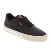 Dockers Mens Marco Synthetic Leather Casual Lace Up Sneaker Shoe In Black