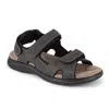 Dockers Mens Faux Leather Adjustable Sport Sandals In Grey