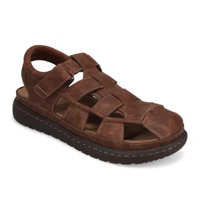 Dockers Mens Sarasota Tumbled Full Grain Moc Toe Sandal In Brown