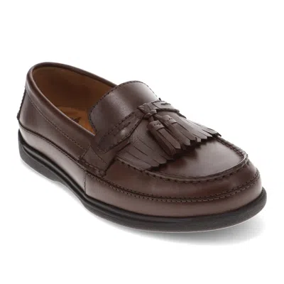 Dockers Mens Sinclair Leather Dress Tassel Loafer In Brown