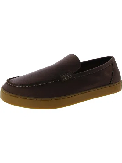 Dockers Mens Slip On Leather Loafers In Dark Brown