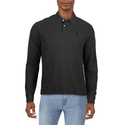 Dockers Mens Split Hem Cotton Polo In Gray