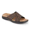 Dockers Mens Criss-cross Manmade Slide Sandals In Brown