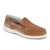Dockers Mens Tiller Leather Casual Slip On Loafer Boat Shoe With Stain Defender In Brown