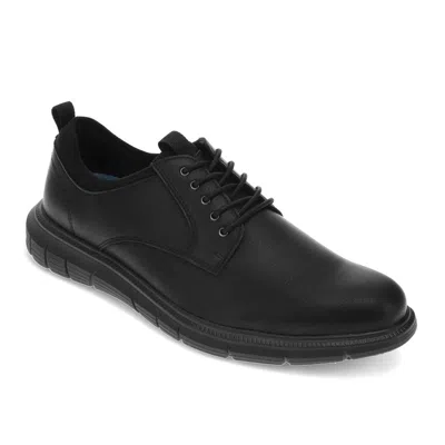 Dockers Mens Trine Slip Resistant Work Casual Lace Up Oxford Shoe In Black