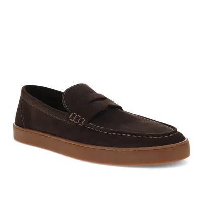 Dockers Mens Vaughn Suede Leather Casual Slip-on Penny Loafer Shoe In Brown