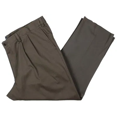 Dockers Mens Woven Pleated Khaki Pants In Green