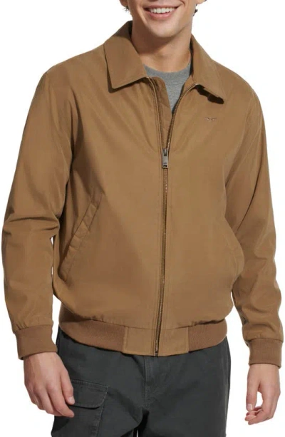 Dockers Micro Twill Golf Bomber Jacket In Brown