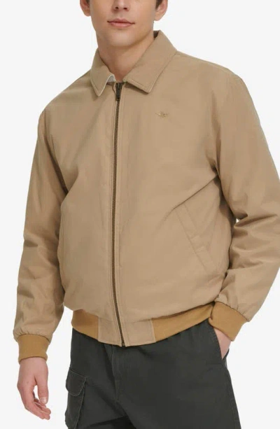 Dockers Micro Twill Golf Bomber Jacket In Brown