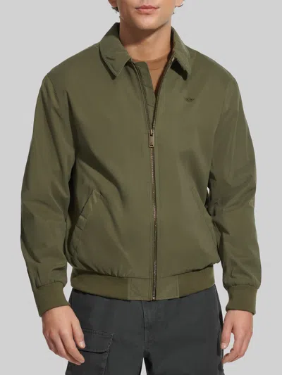 Dockers Microtwill Golf Bomber Jacket Olive - Size: Xl In Green