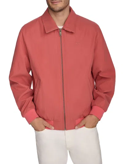Dockers Microtwill Golf Bomber Jacket In Pink