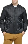 Dockers Nylon Quilted Bomber Jacket In Black