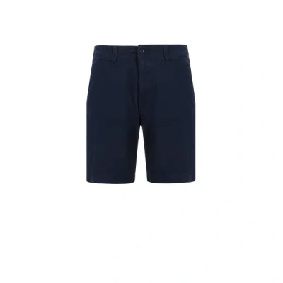 Dockers Plain Cotton Shorts In Blue