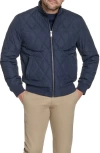 Dockers Men's Quilted Bomber Jacket In Blue