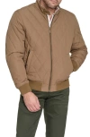Dockers Men's Quilted Bomber Jacket In Green