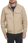 Dockers Quilted Lined Flight Bomber Jacket In Harvest Gold