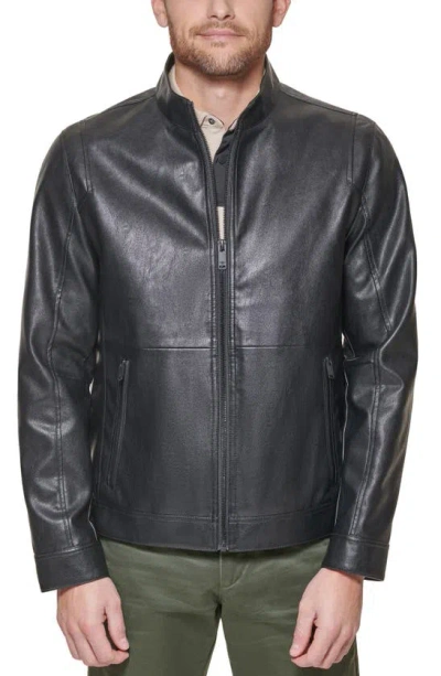 Dockers Racer Faux Leather Jacket In Black