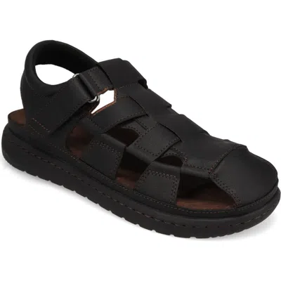 Dockers Mens Sarasota Tumbled Full Grain Moc Toe Sandal In Black