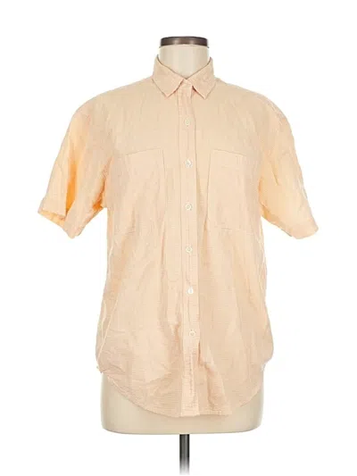 Pre-owned Dockers Short Sleeve Button Down Shirt In Orange