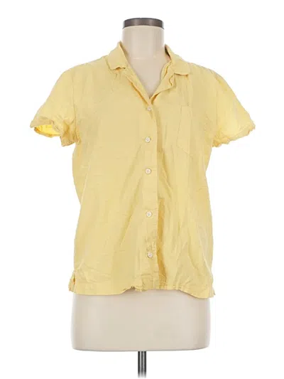 Pre-owned Dockers Short Sleeve Button Down Shirt In Yellow