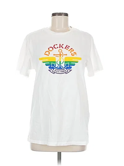 Pre-owned Dockers Short Sleeve T-shirt In White