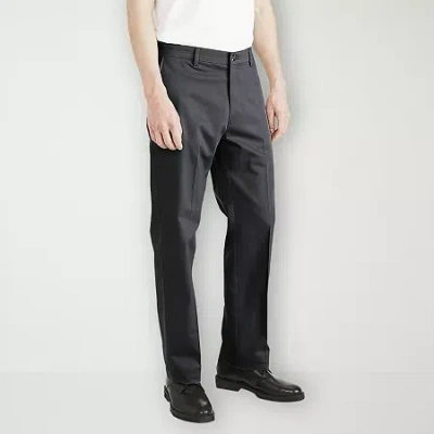 Dockers Signature Iron Free Khaki With Stain Defender Mens Comfort Waistband Classic Fit Big And Tall Flat F In Gray