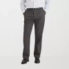 Dockers Signature Iron Free Khaki With Stain Defender Mens Comfort Waistband Classic Fit Flat Front Pant In Gray