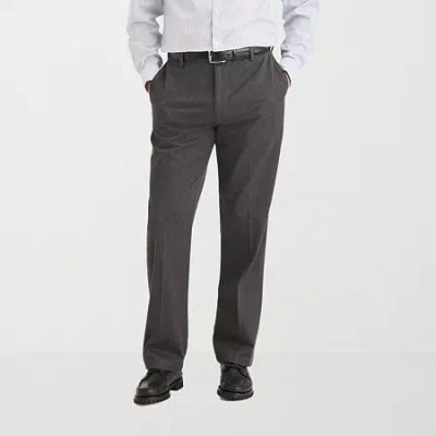 Dockers Signature Iron Free Khaki With Stain Defender Mens Comfort Waistband Classic Fit Flat Front Pant In Gray
