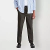 Dockers Signature Iron Free Khaki With Stain Defender Mens Comfort Waistband Relaxed Fit Flat Front Pant In Gray