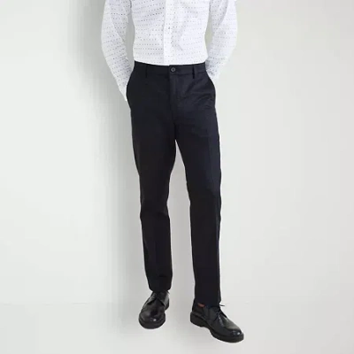 Dockers Signature Iron Free Khaki With Stain Defender Mens Comfort Waistband Slim Fit Flat Front Pant In Black