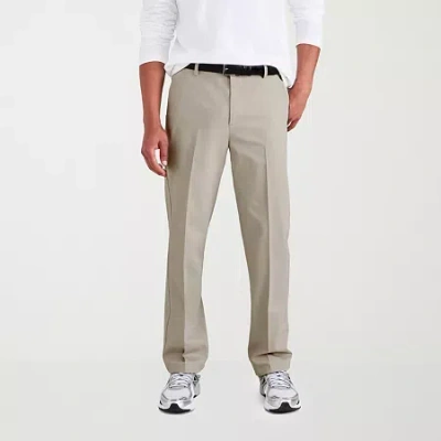 Dockers Signature Iron Free Khaki With Stain Defender Mens Comfort Waistband Straight Fit Flat Front Pant In Neutral