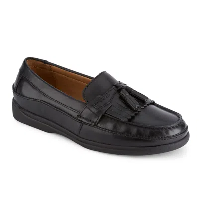 Dockers Sinclair Mens Loafers Leather Dress Casual Tassel Loafers For Men In Black