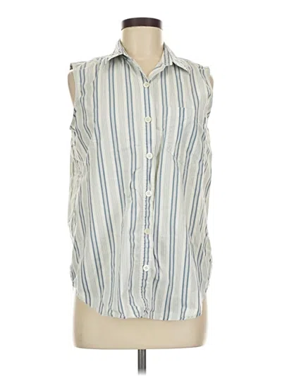 Pre-owned Dockers Sleeveless Button Down Shirt In Ivory