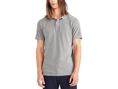 Dockers Slim Fit Rib Collar Polo In Gray