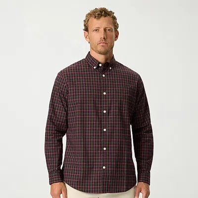 Dockers Stain Defender Mens Long Sleeve Regular Fit Button-down Shirt In Red