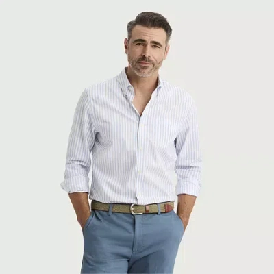 Dockers Stain Defender Mens Long Sleeve Regular Fit Wrinkle Free Button-down Shirt In White