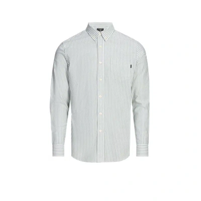Dockers Striped Cotton Shirt In Khaki