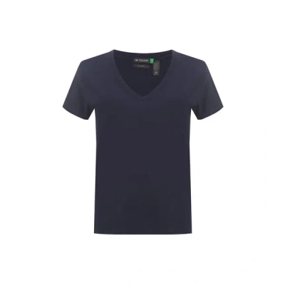 Dockers Cotton V-neck T-shirt In Blue