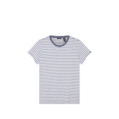 Dockers T-shirt Rayé En Coton In Blue